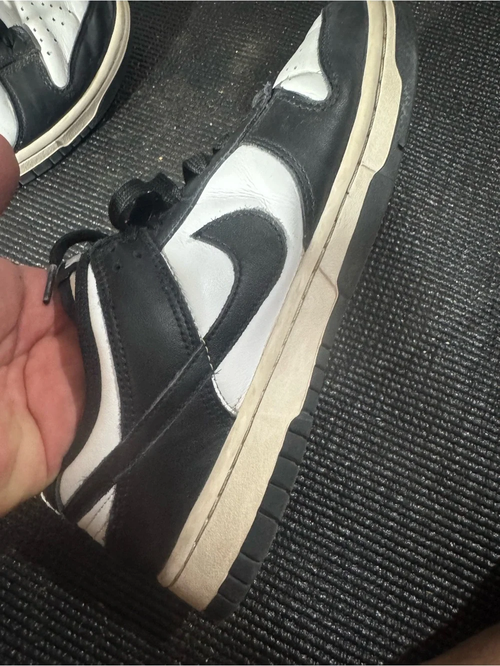 Nike Gray and White Sneaker Interior Label
